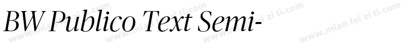 BW Publico Text Semi字体转换
